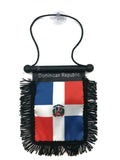 Dominican Republic Hanging Mirror Flag-(Assorted Varieties)