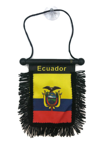 Ecuador Hanging Mirror Flag