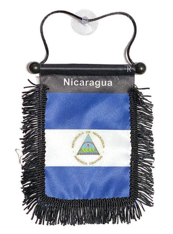 Nicaragua Hanging Mirror Flag-(Assorted Varieties)