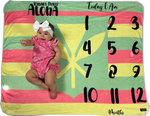 Hawaii Baby Milestone Blanket-(Assorted)