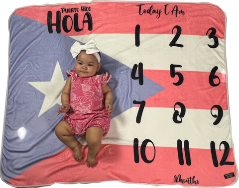 Puerto Rico Baby Milestone Blanket