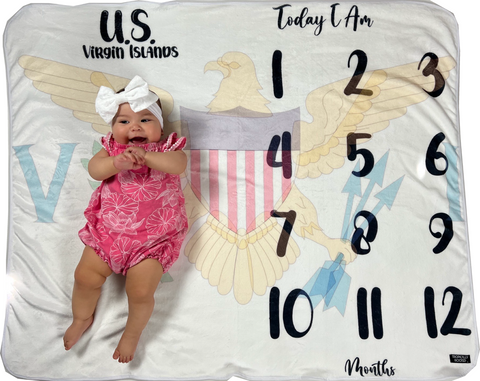 U.S. Virgin Islands Baby Milestone Blanket