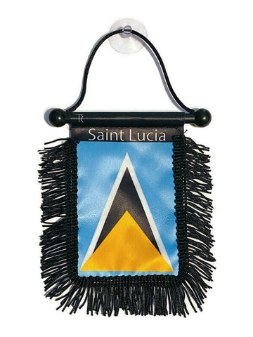 Saint Lucia Hanging Mirror Flag