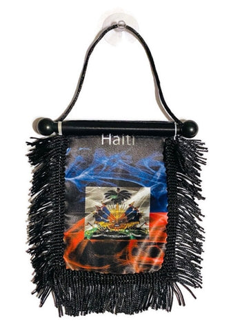 Haiti Fire Mirror Flag