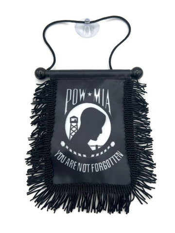 POW MIA Car Mirror Flag