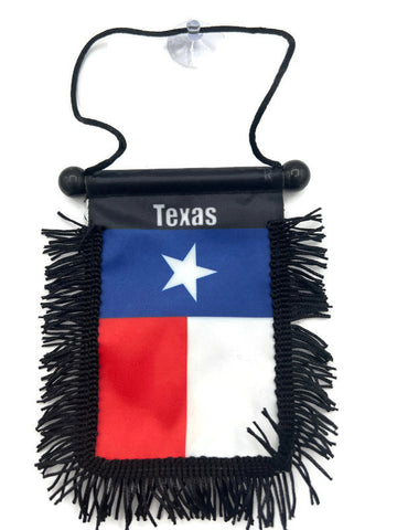 Texas Car Mirror Flag